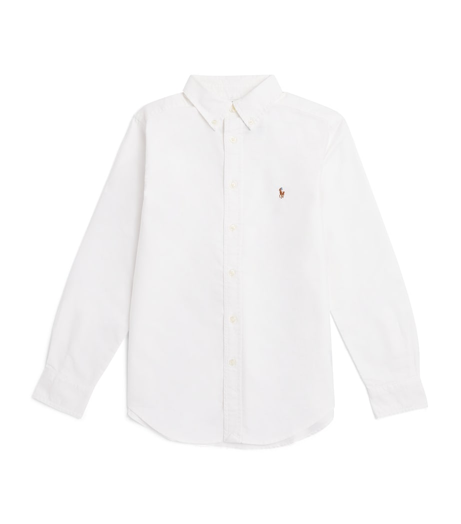 Cotton Logo Shirt (6-14 Years) WHITE Image 1