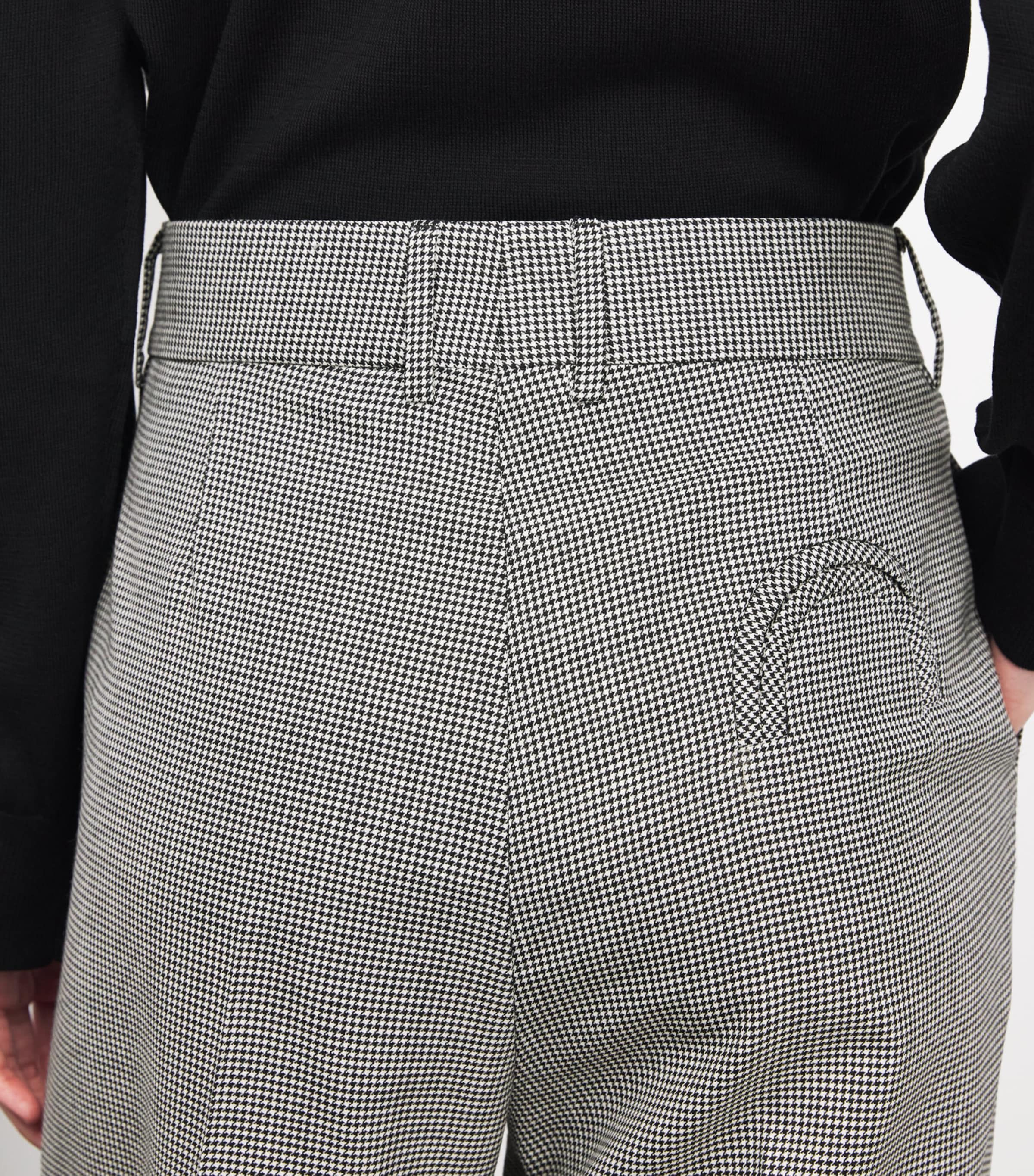 Wool Fox Straight-Leg Trousers NW07 BLACK&WHITE Image 6