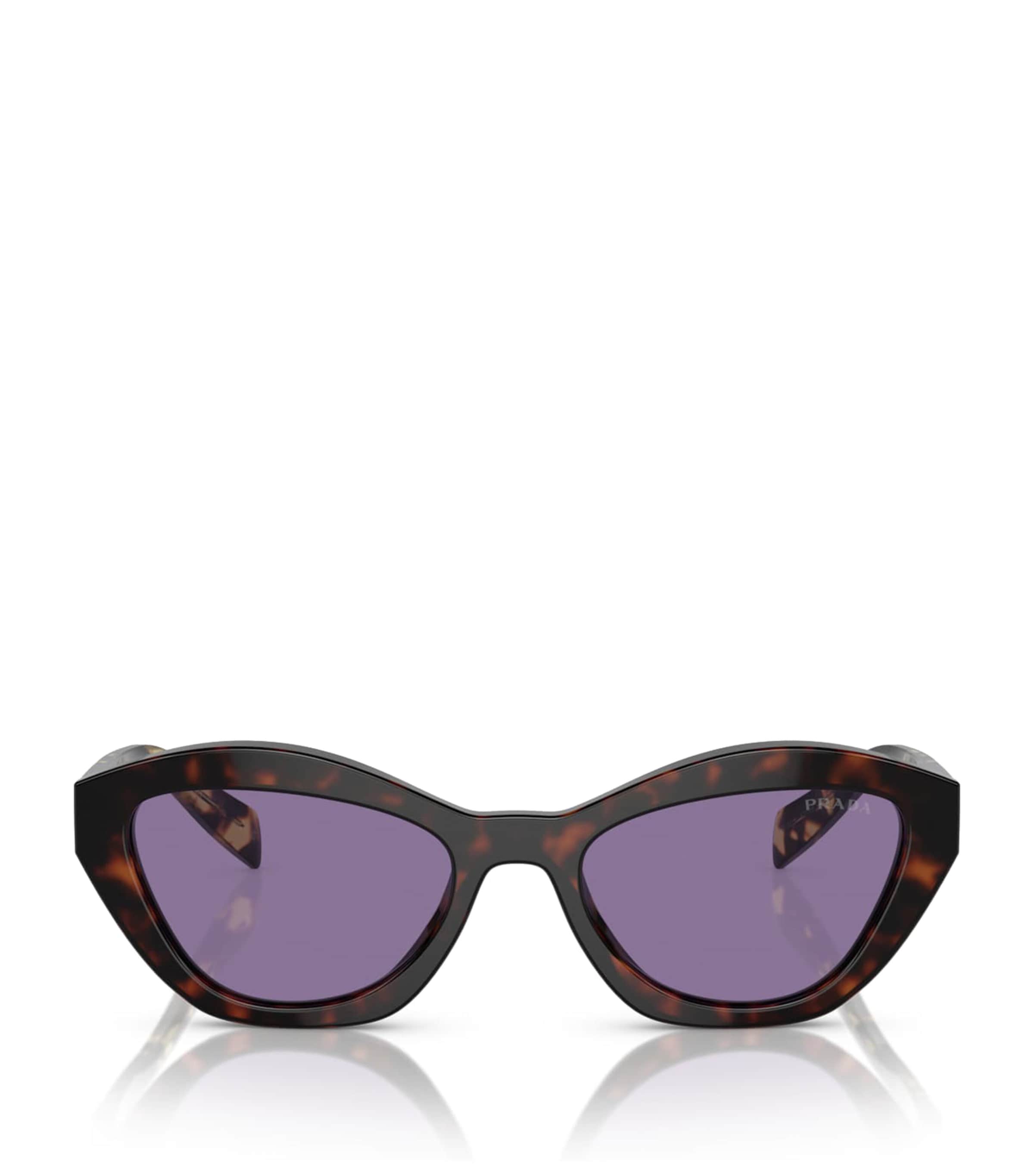 Prada Womens Brown Pr A02s Butterfly-frame Acetate Sunglasses In Black