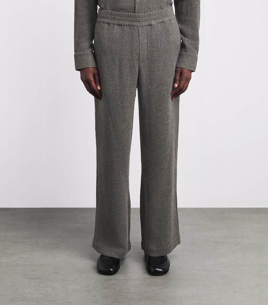 Won Hundred Mens Wool-Viscose Leon Wide-Leg Trousers Dusty Brown Image 4