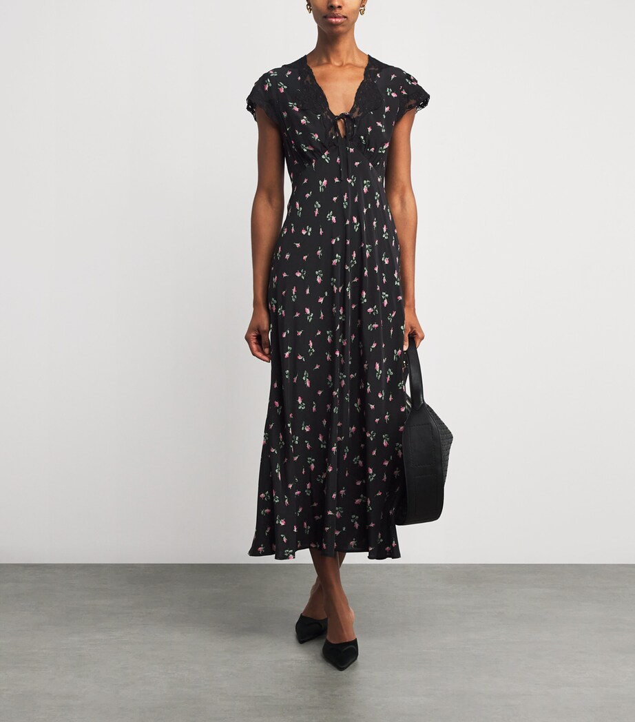 Rose Print Amary Maxi Dress SIENNA BUD BLACK Image 2