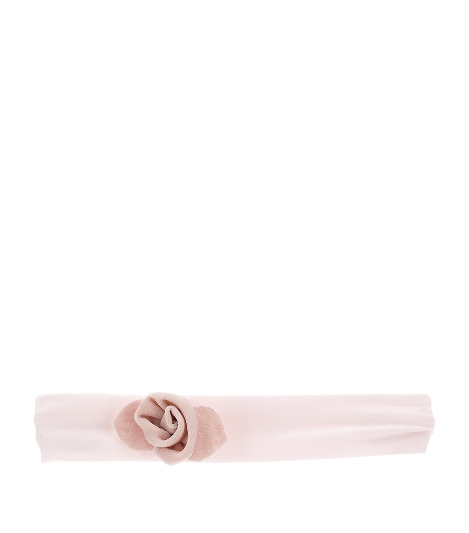 Rose-Detail Elasticated Headband ROSA CHIARO Image 1