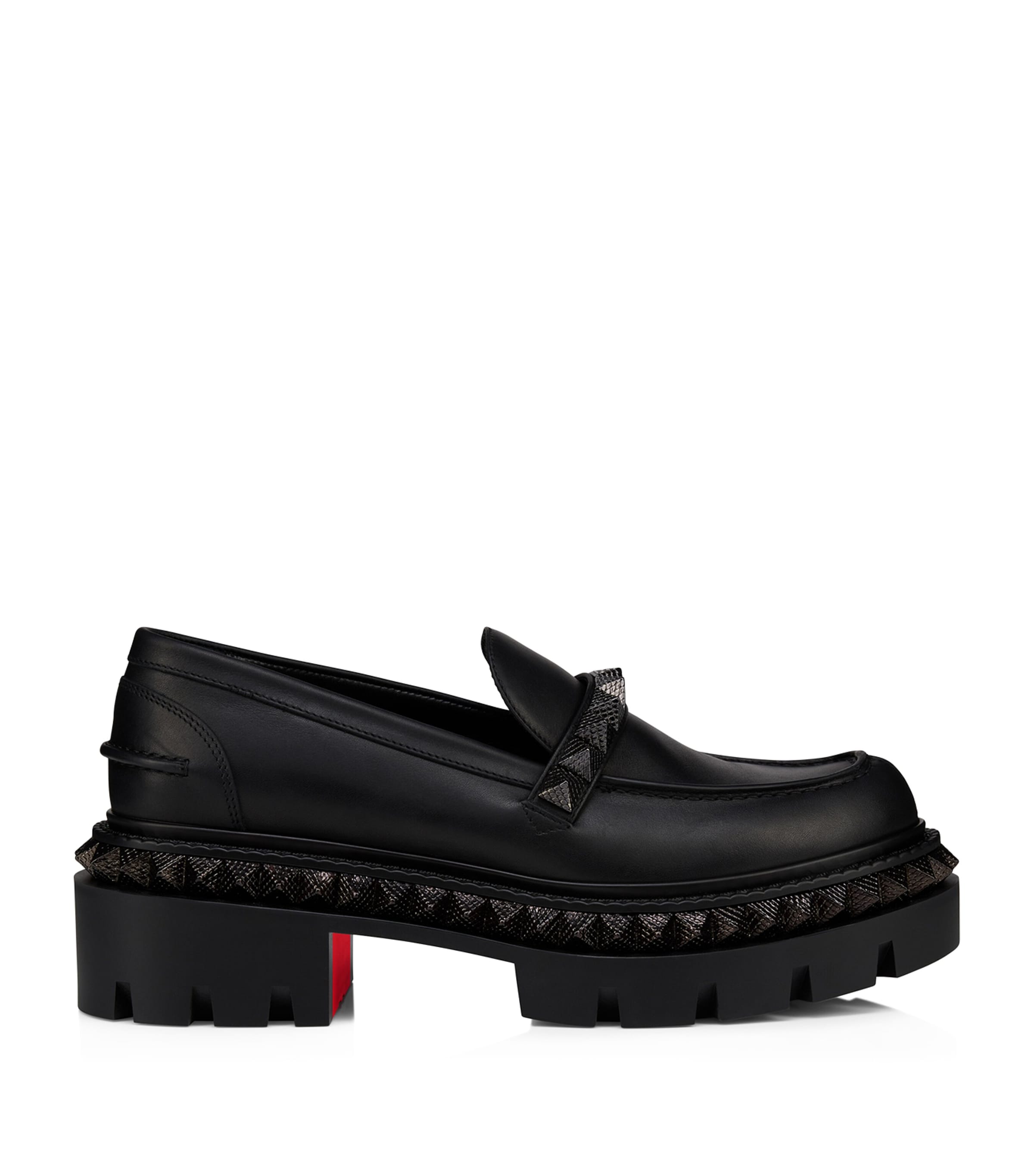Christian Louboutin St. Roch Stud Platform Loafer In Black