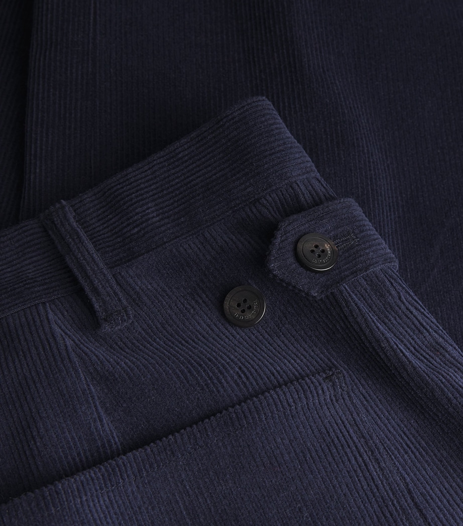 Cotton Corduroy Trousers NAVY Image 5
