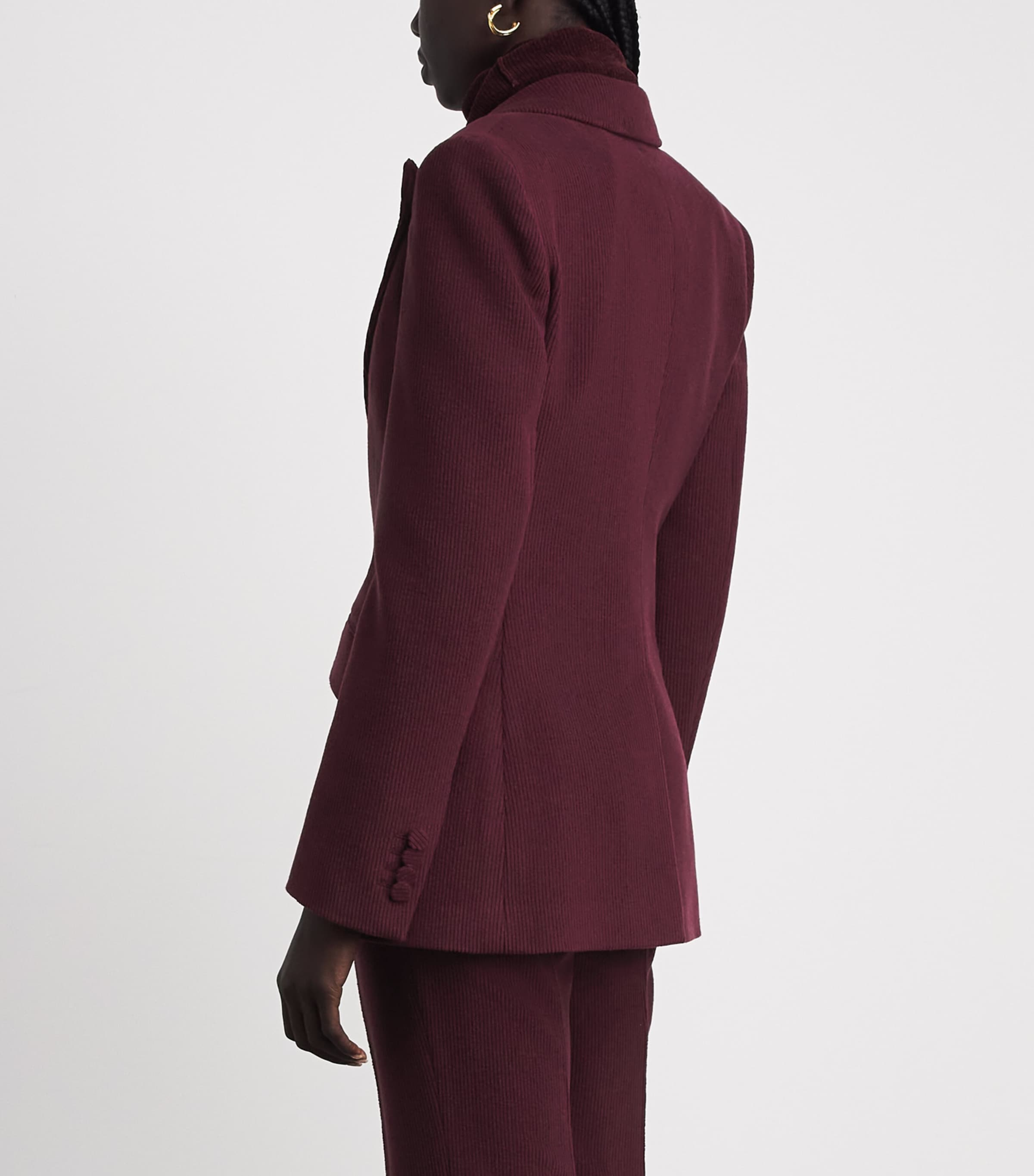 Gabriela Hearst Womens Cashmere-Wool Leiva Blazer Plu Plum Image 5