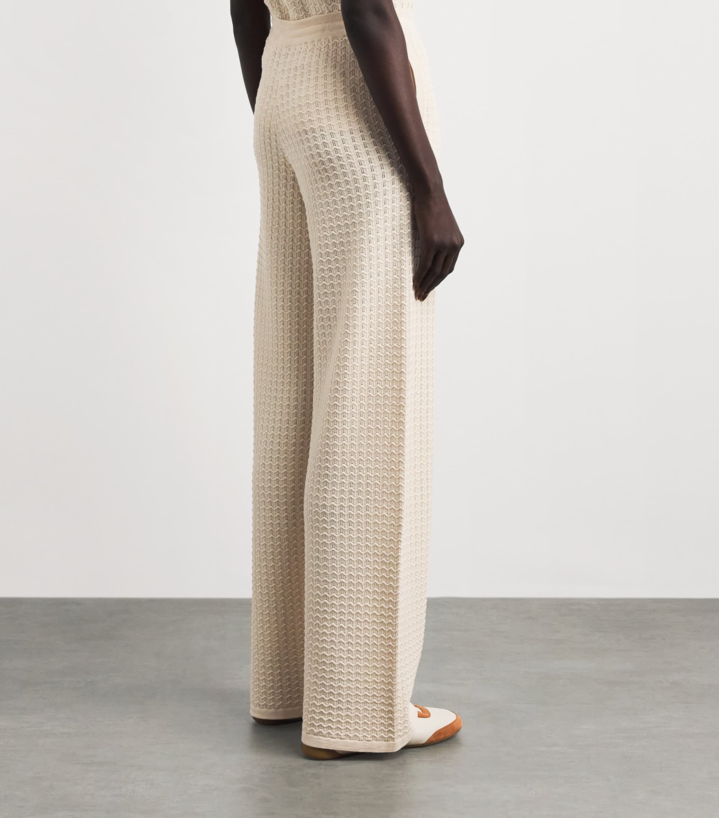 Eleventy Womens Wool Knitted Trousers Beige Image 5