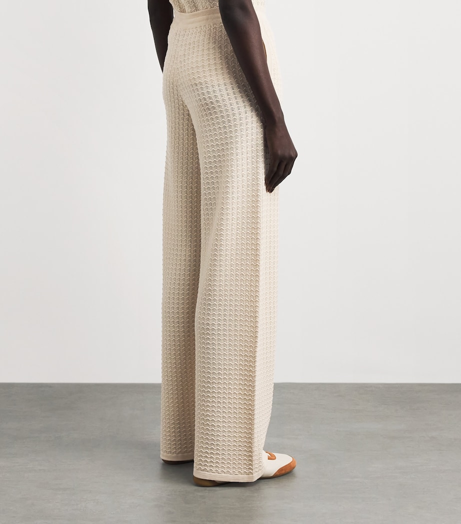 Eleventy Womens Wool Knitted Trousers Beige Image 5