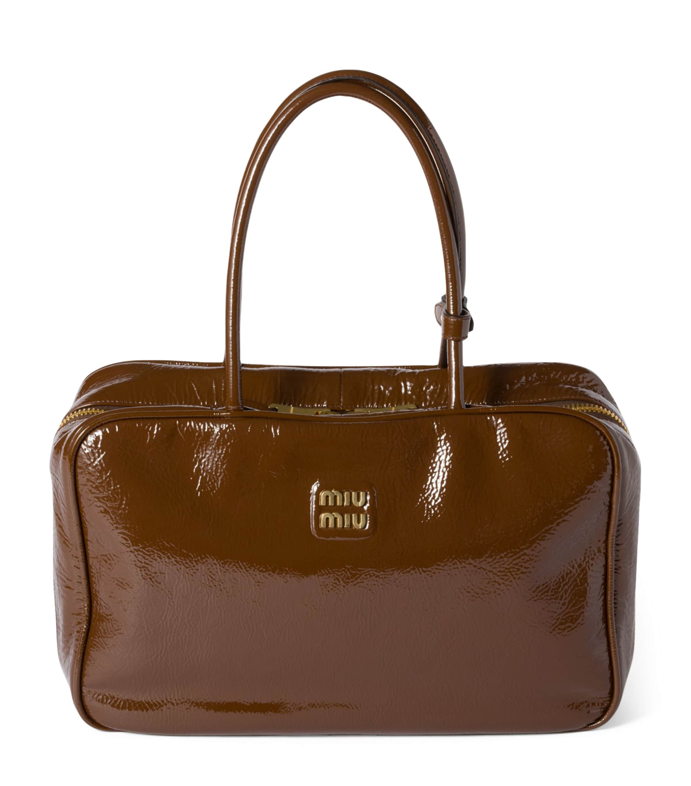 Beau Naplak 34cm Brown Patent Leather