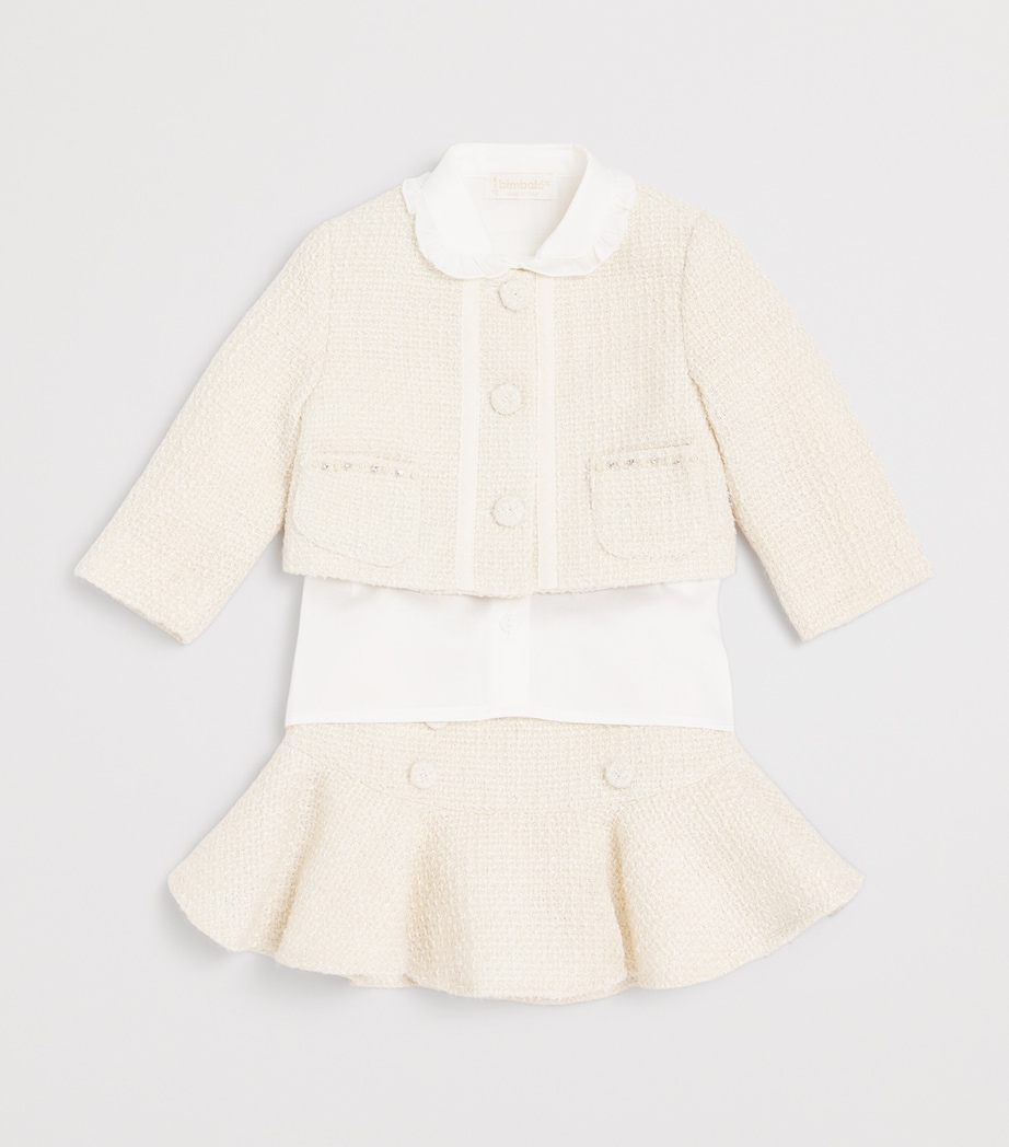 Tweed Jacket, Shirt and Skirt Set (3-24 Months) PANNA Image 3
