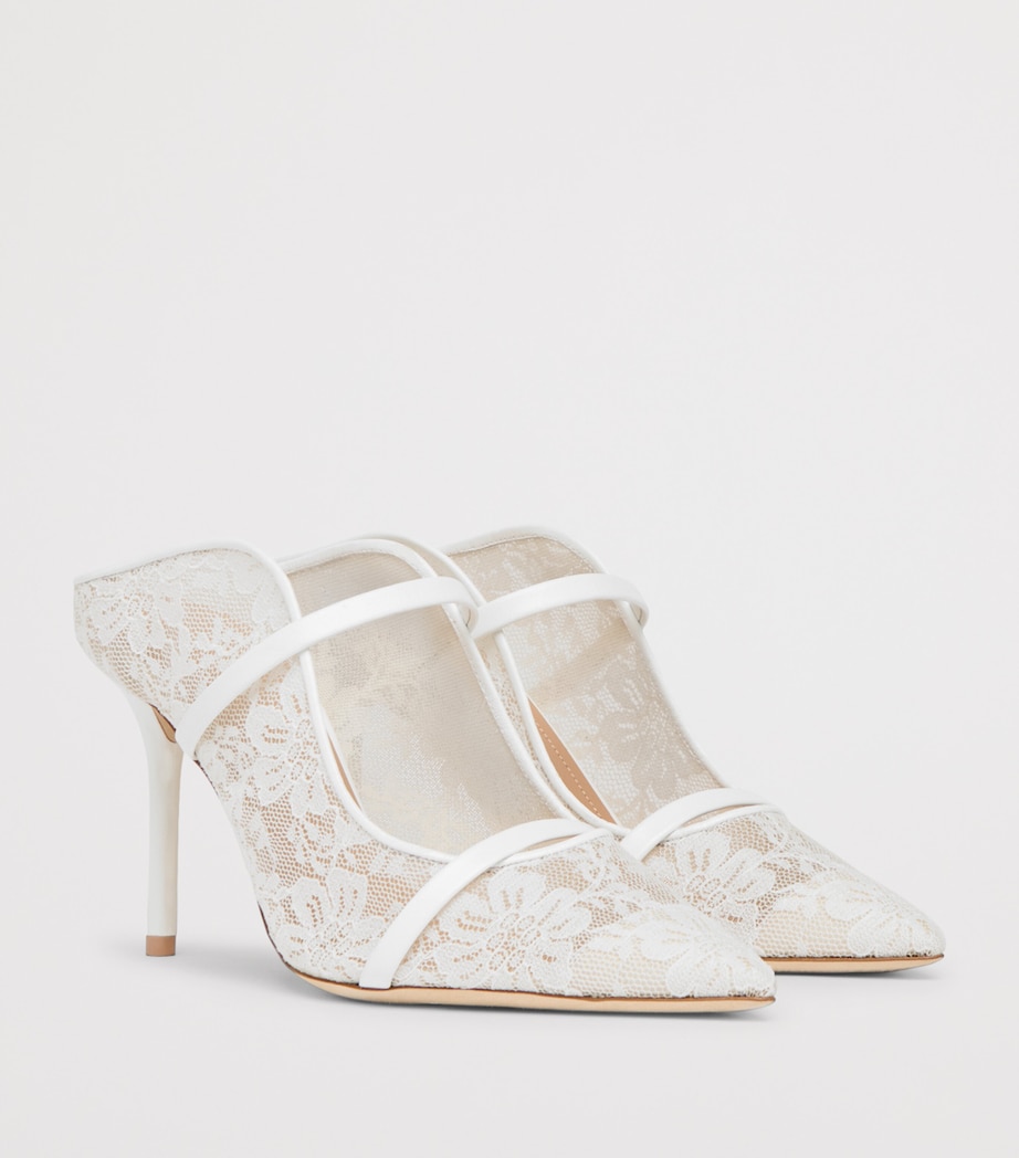 Malone Souliers Lace Maureen Mules 85 White Image 3