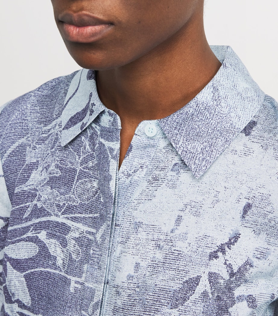 Linen-Blend Printed Audria Midi Dress SKY FLORAL Image 4