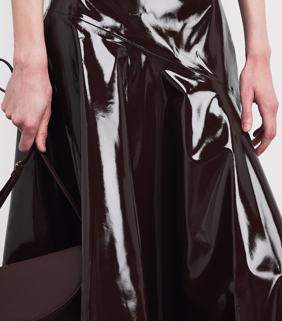 Coated Tess Midi Skirt AUBERGINE Image 4