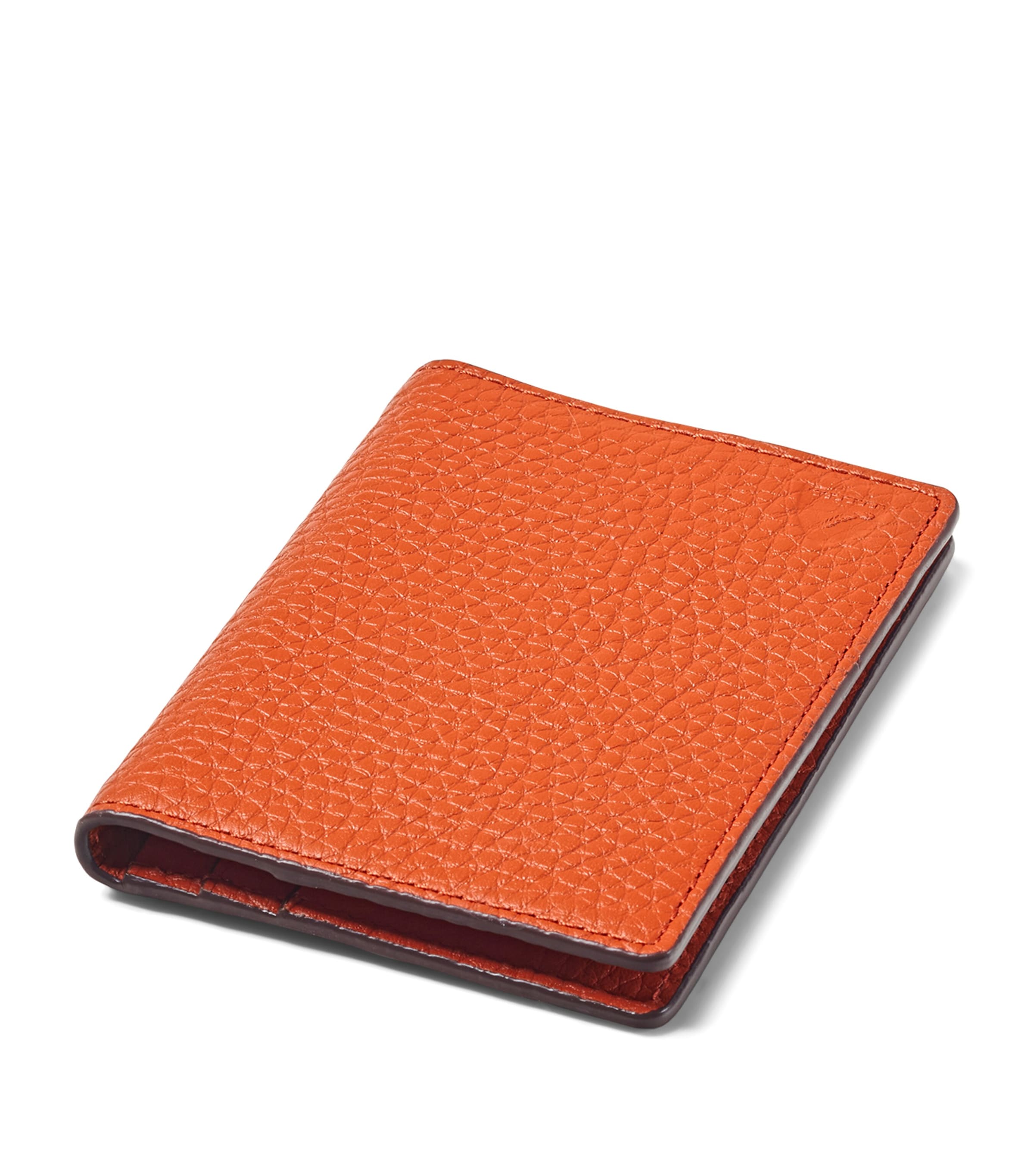 Leather Bifold Cardholder ORANGE Image 3