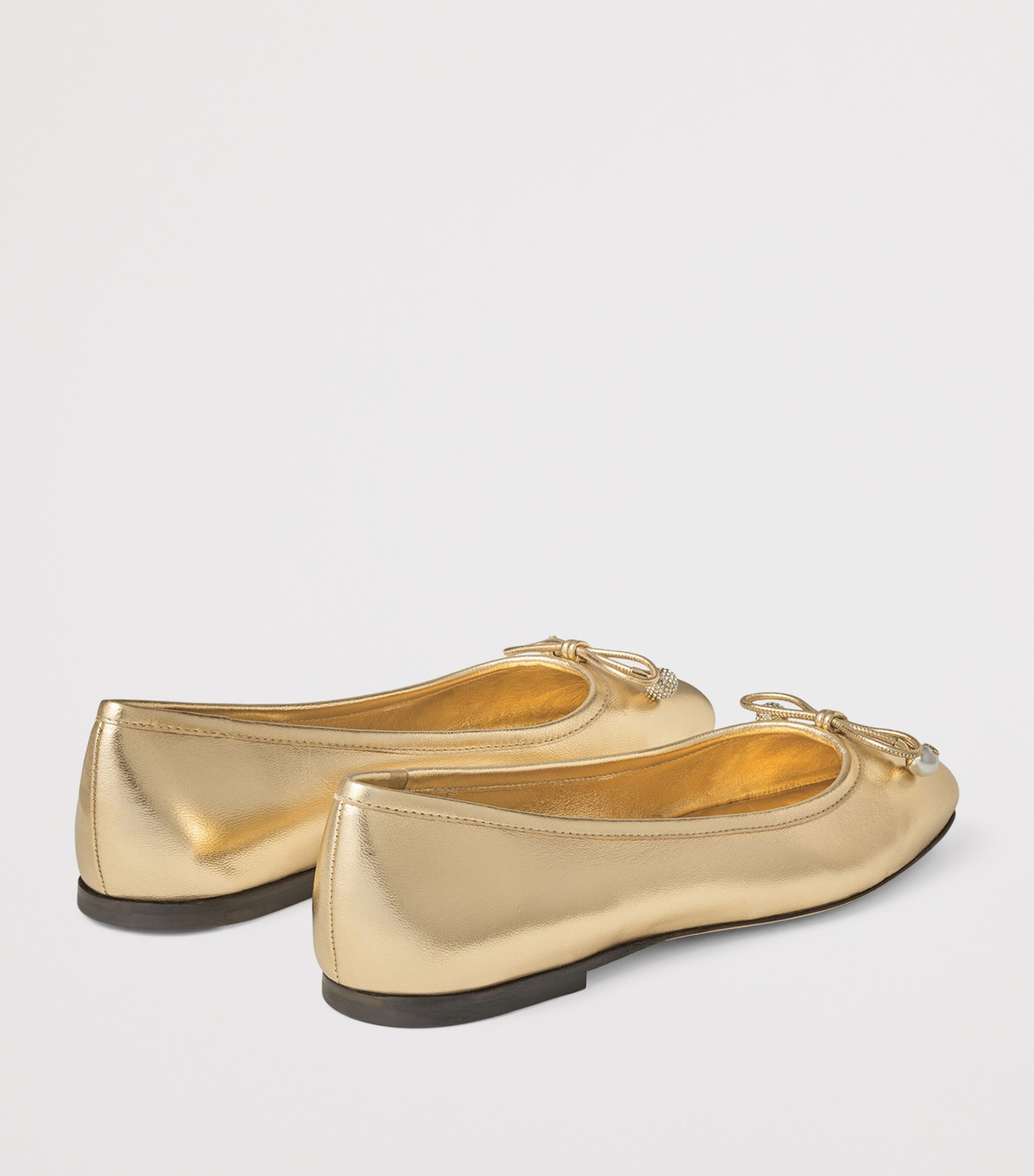 Elme Leather Ballet Flats GOLD Image 5