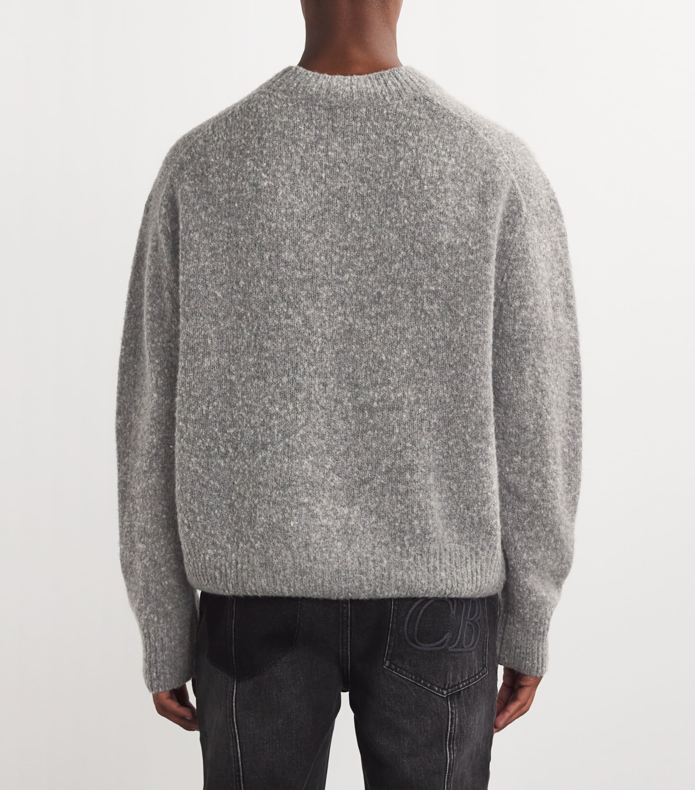 Wool-Blend Logo Sweater GREY MARL 210 Image 4