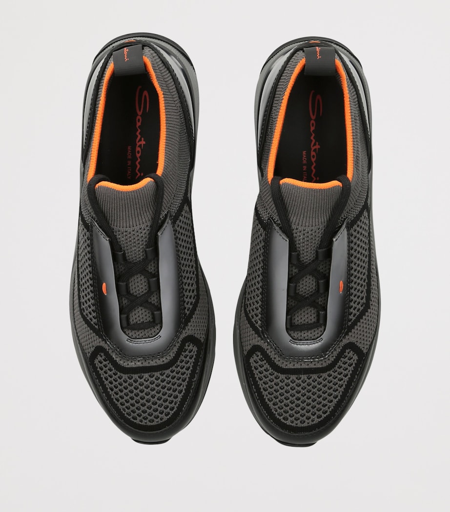 Santoni Tech-Knit Innova Sneakers Grey/dark Image 4