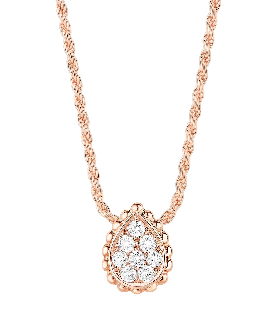 Extra Small Rose Gold and Diamond Serpent Bohème Necklace PINK Image 3