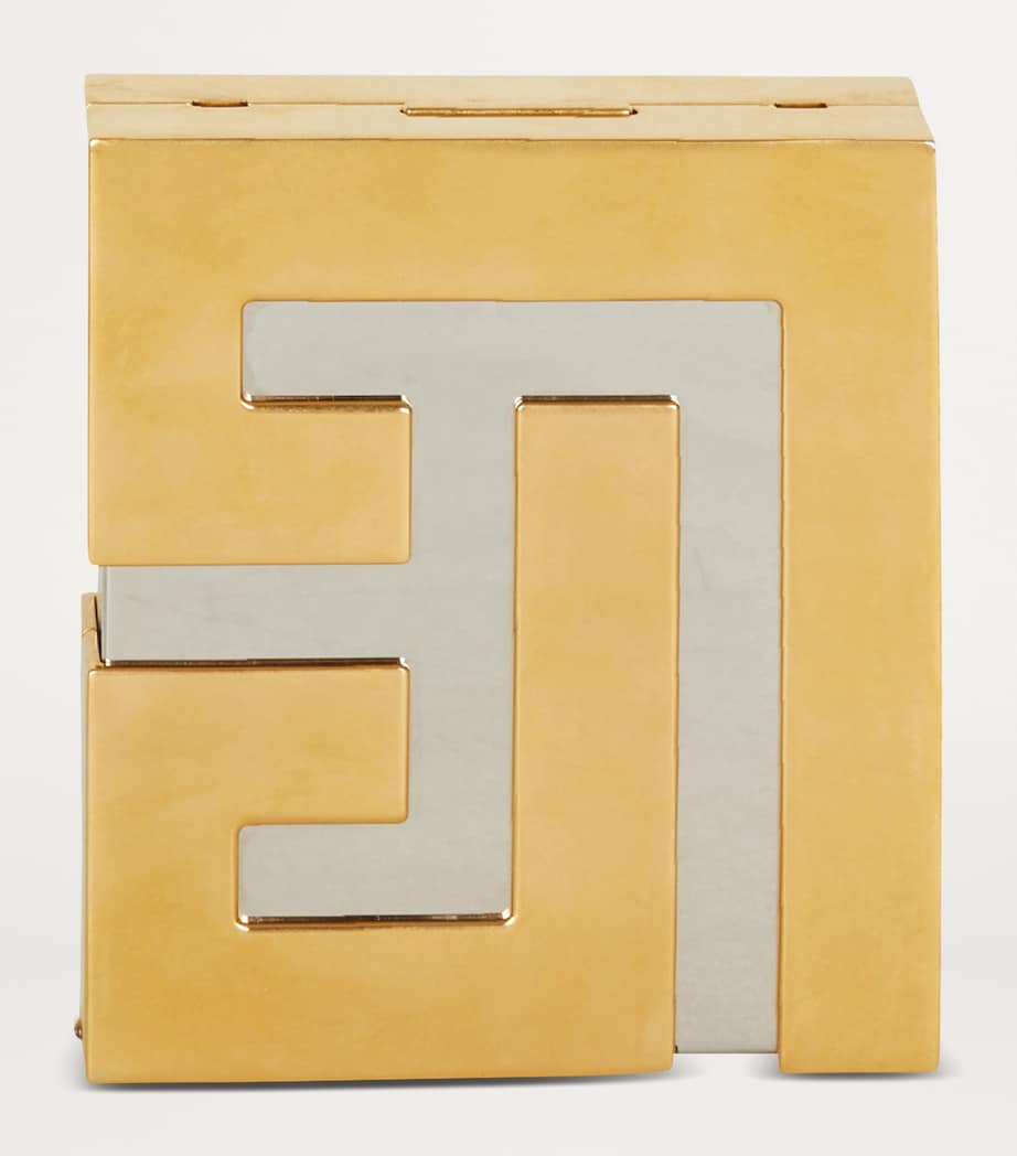 Metal Monogram Clutch Bag IAB OR/ARGENT Image 7