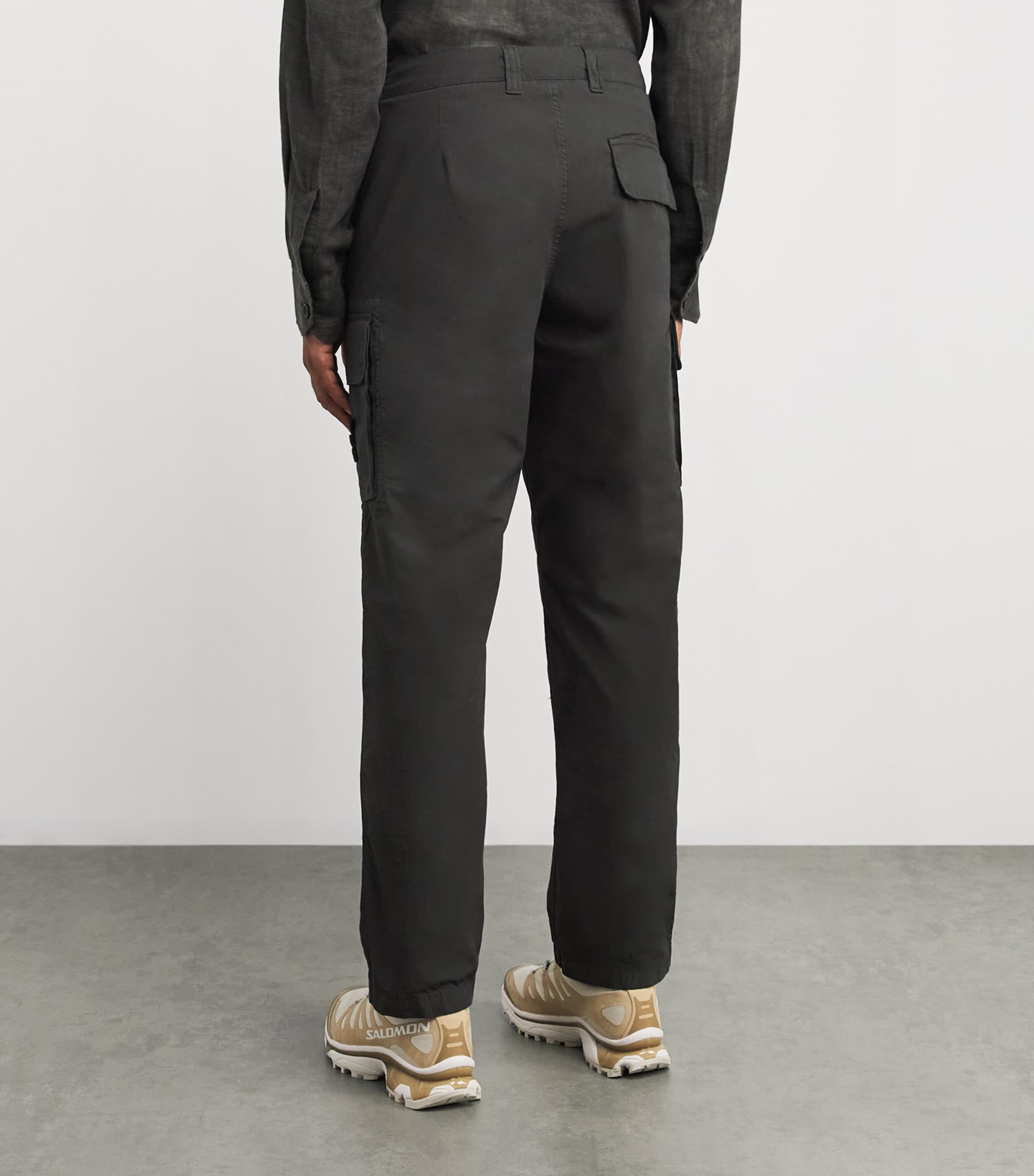 Cotton Cargo Trousers V0062 Image 4
