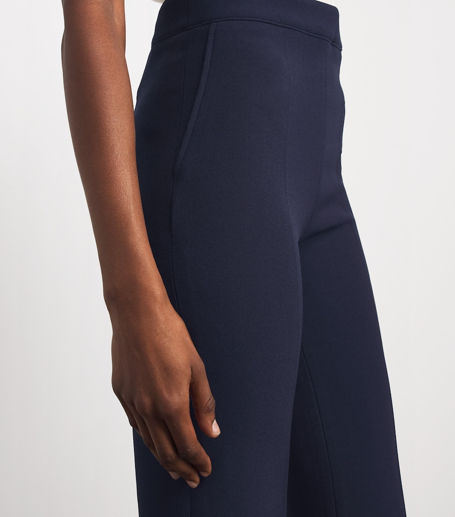 Safiyaa Womens Crepe Tailored Trousers Maritime Blue Image 3