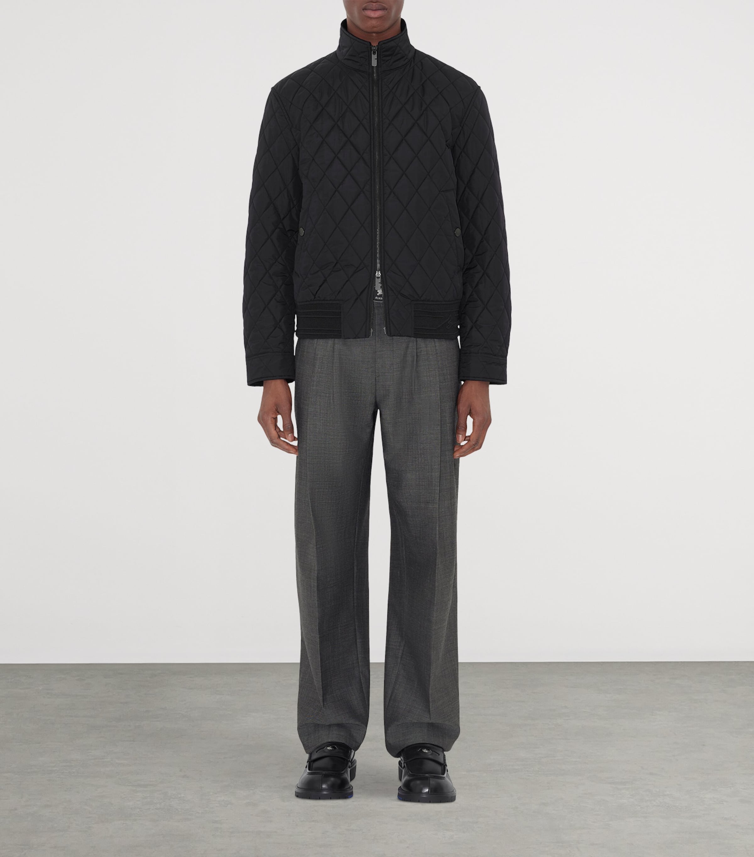 Burberry Mens Water-Resistant Quilted Jacket Black Image 2