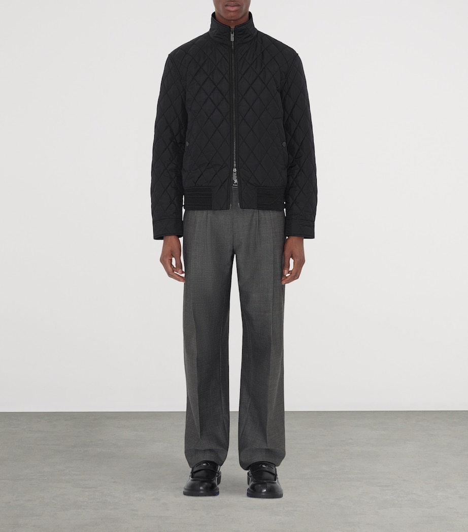 Burberry Mens Water-Resistant Quilted Jacket Black Image 2