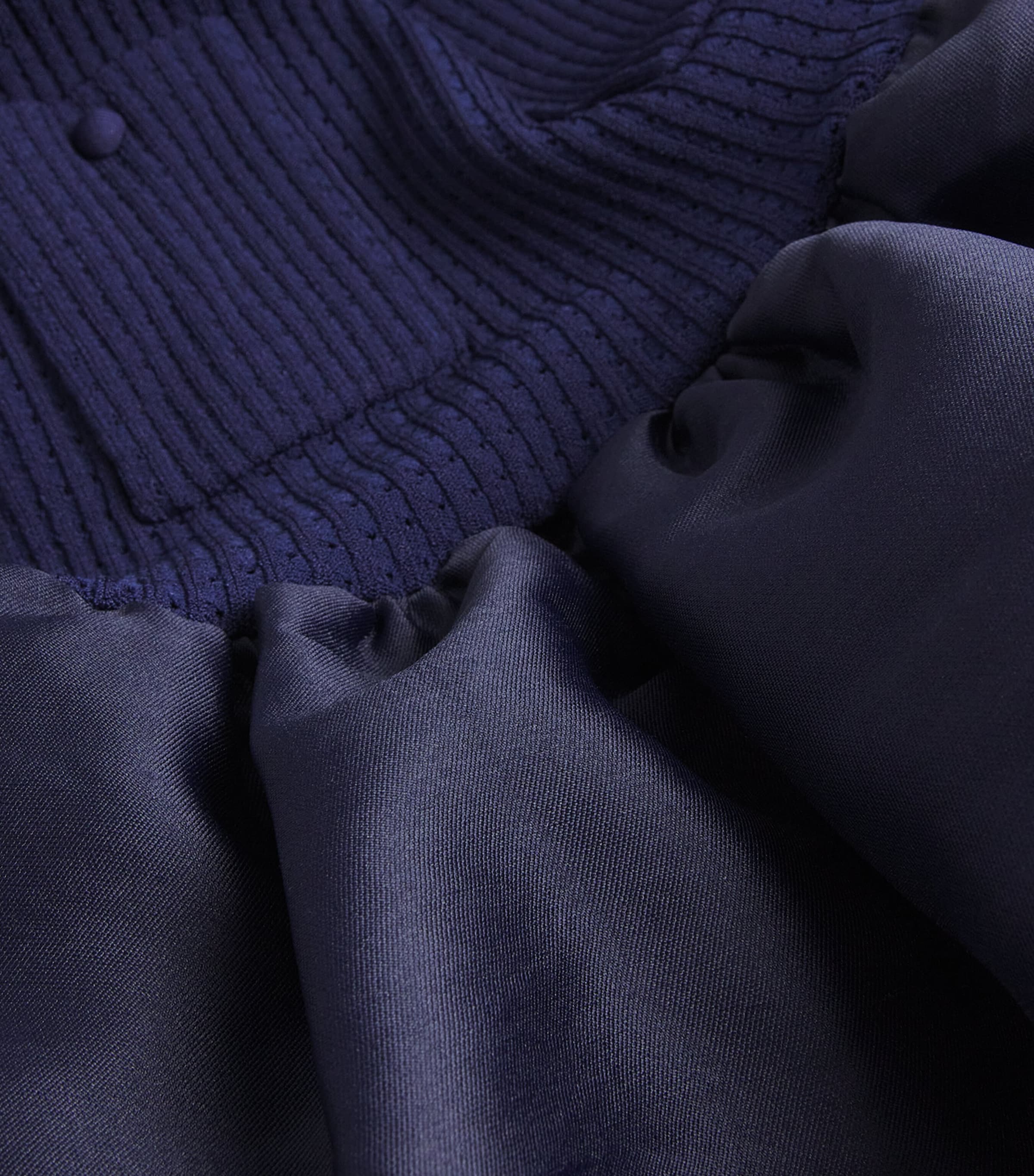 Knitted Taffeta-Skirt Mini Dress NAVY Image 5