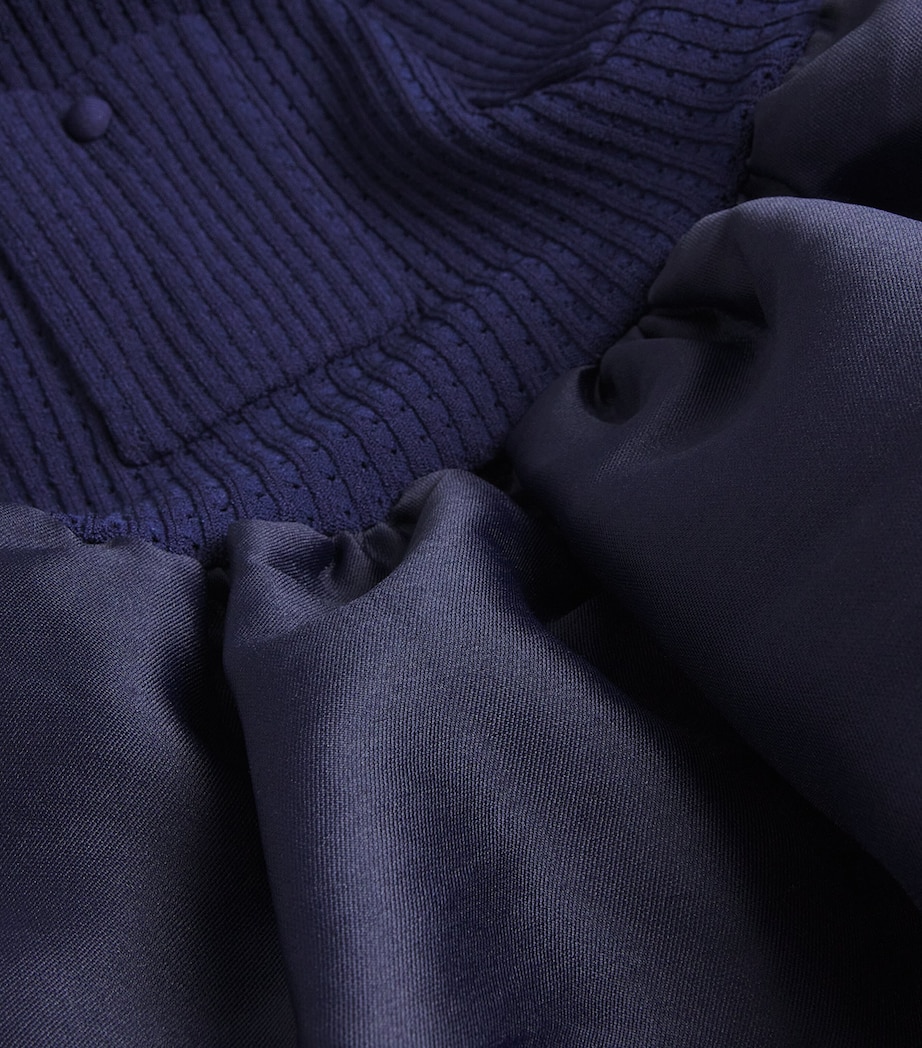 Knitted Taffeta-Skirt Mini Dress NAVY Image 5