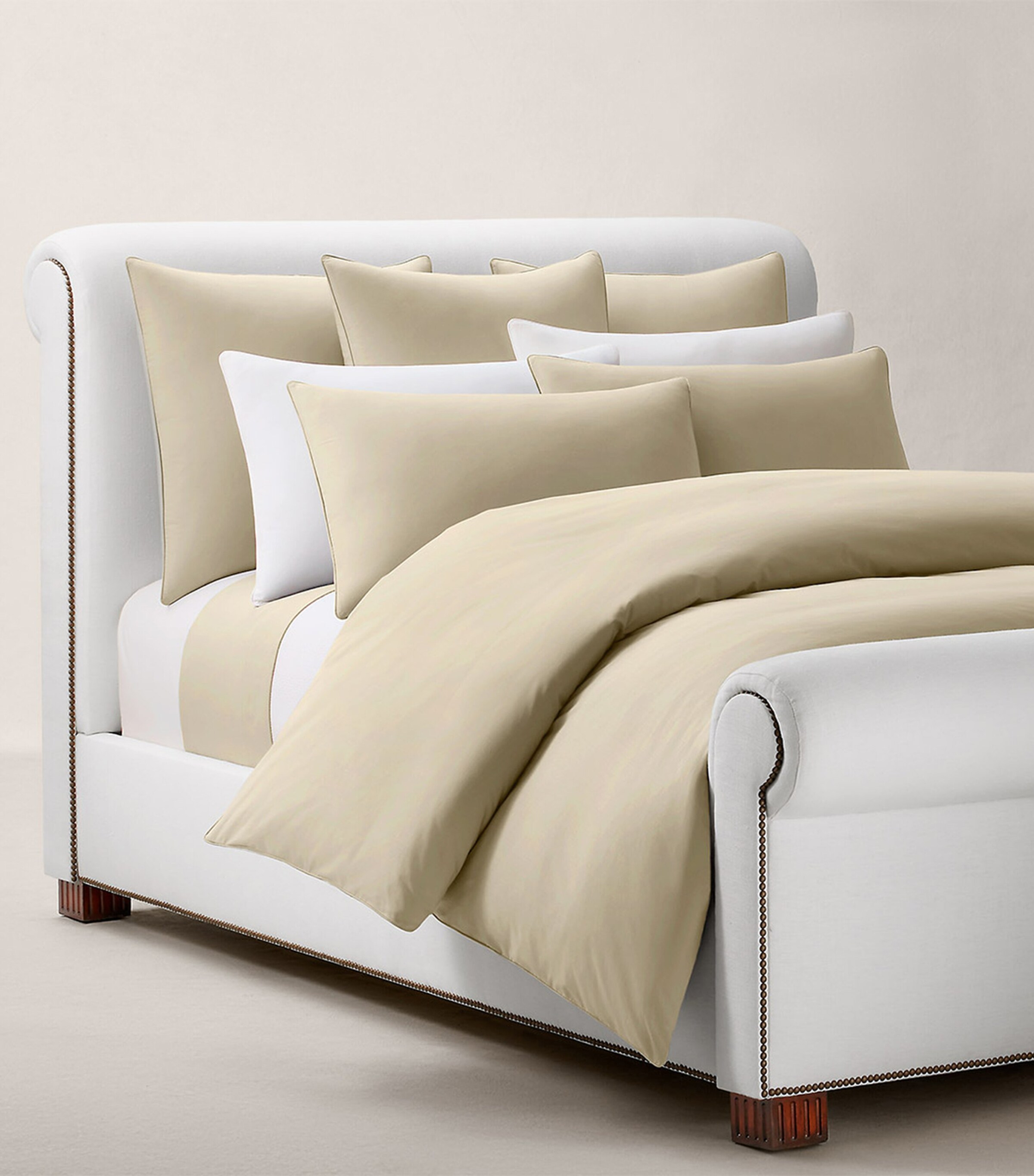 Ralph Lauren Home Cotton Player Super King Flat Sheet (270cm x 280cm) Paleoak Image 4