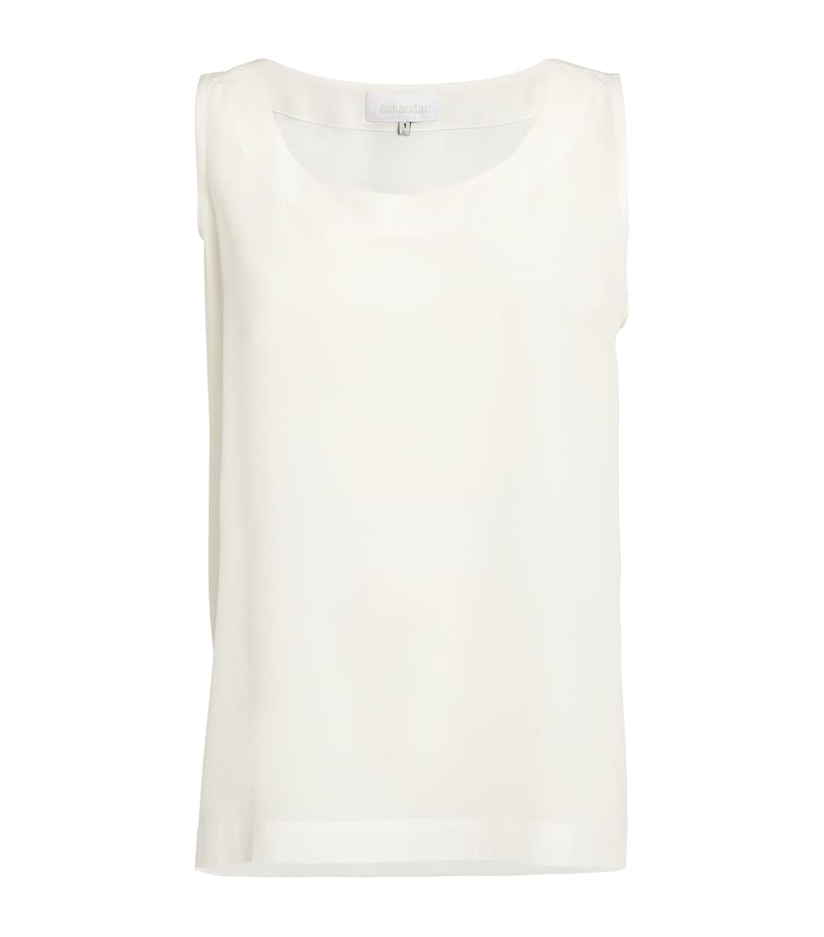 Silk Shell Top WHITE Image 1