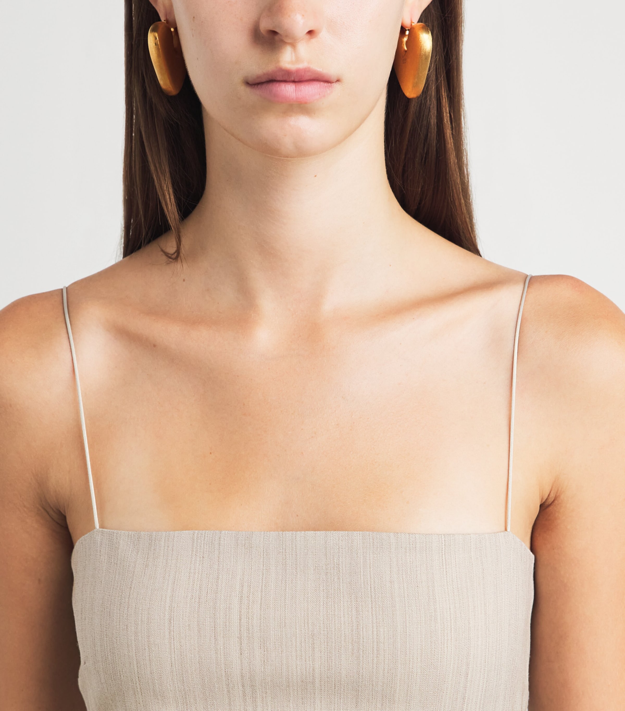 Jacquemus Womens Wool-Blend Paradiso Midi Dress Light Beige Image 3