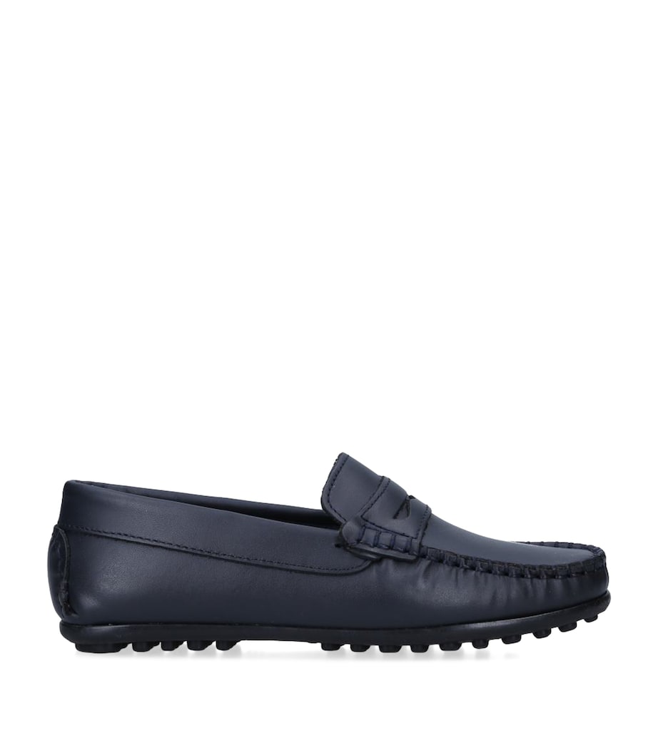 Leather Felix Loafers NAVY Image 3