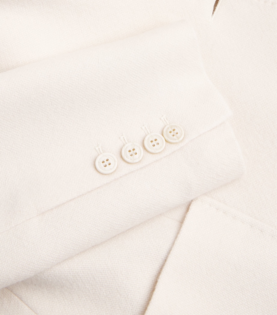 Cashmere Double-Breasted Blazer AVORIO Image 5