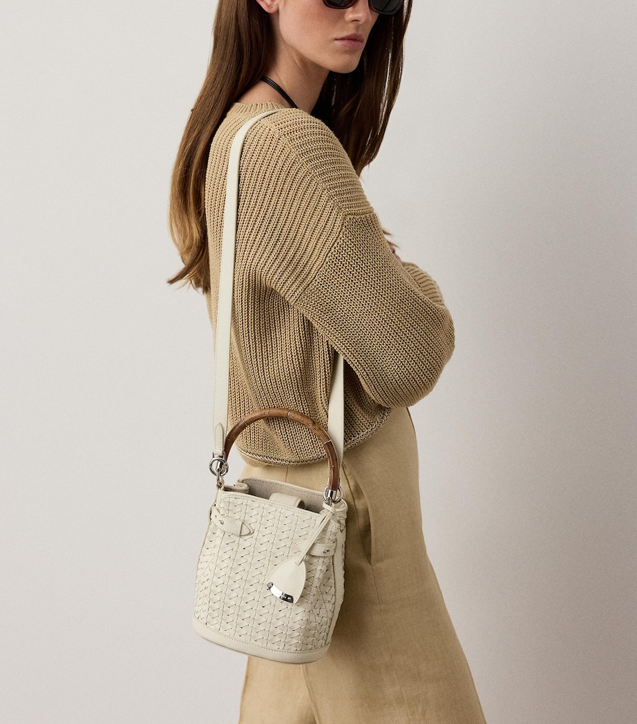 Ralph Lauren Collection Small Leather The Ralph Bucket Bag Natural Image 7