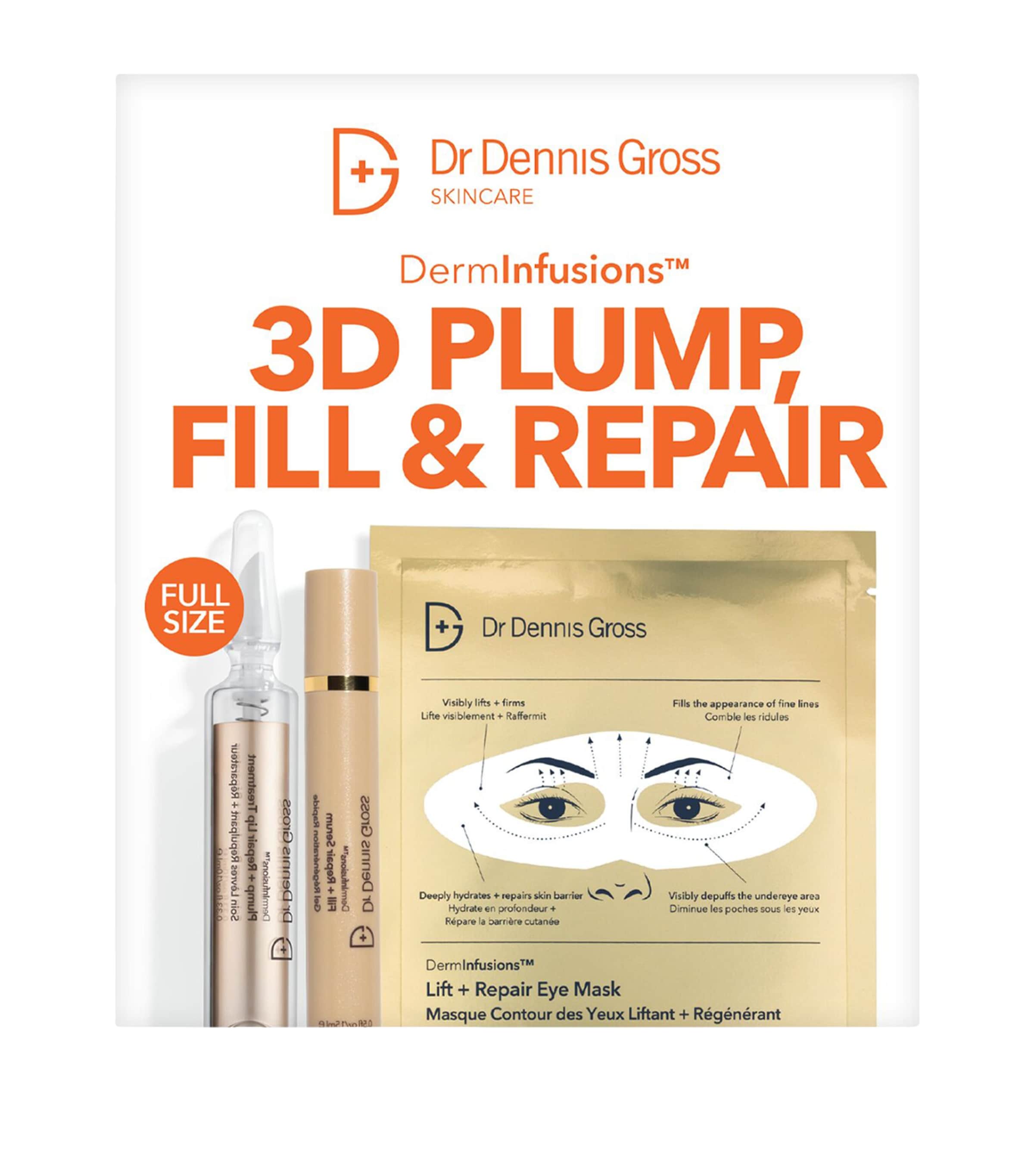 Dr Dennis Gross DermInfusions Plump, Fill & Repair Kit | Skincare | Face Masks | Sheet Masks | Lip Balms | Beauty Gift Sets | Skincare Gift Sets | Designers | Dr Dennis Gross