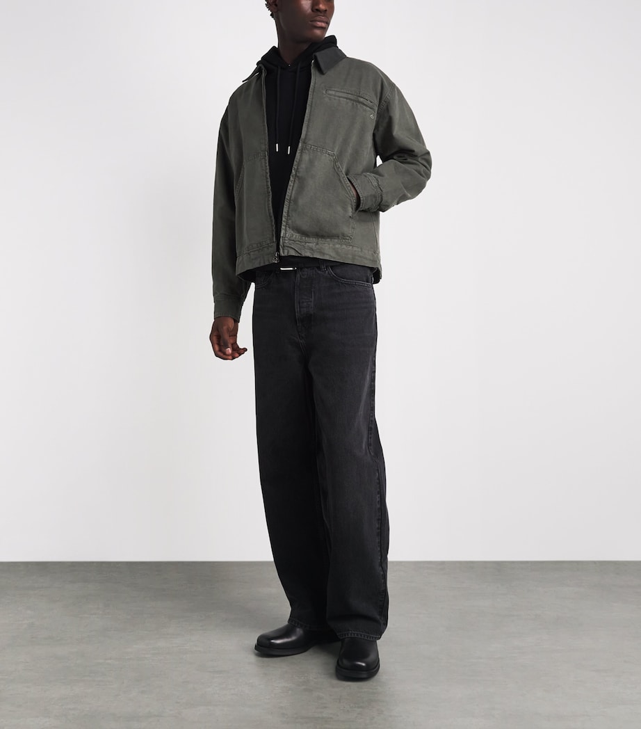 Rag & Bone Mens Workwear Denim Shacket Drkgrn Image 2