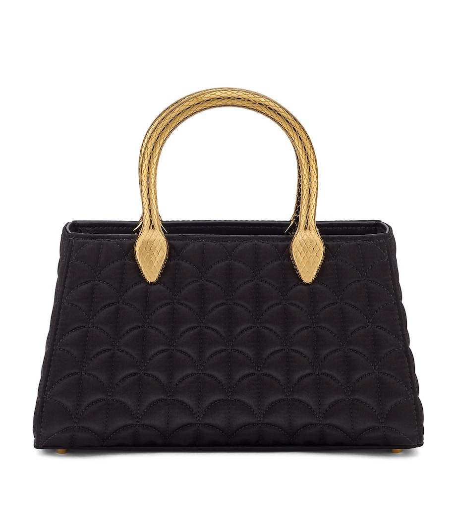 Satin Serpentine Duo Top-Handle Bag BLACK Image 1