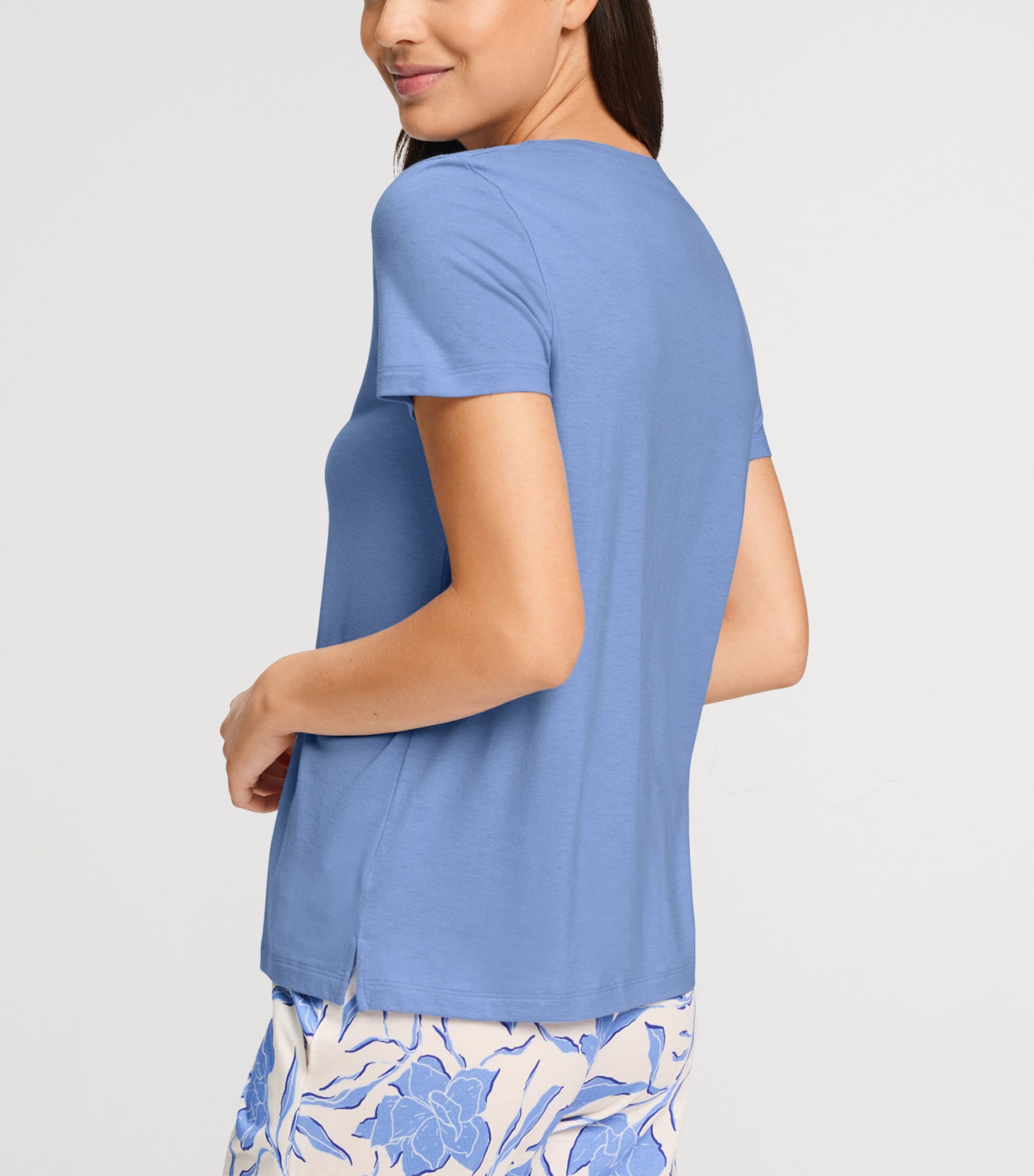 Hanro Womens Sleep & Lounge T-Shirt Bluebird Image 5