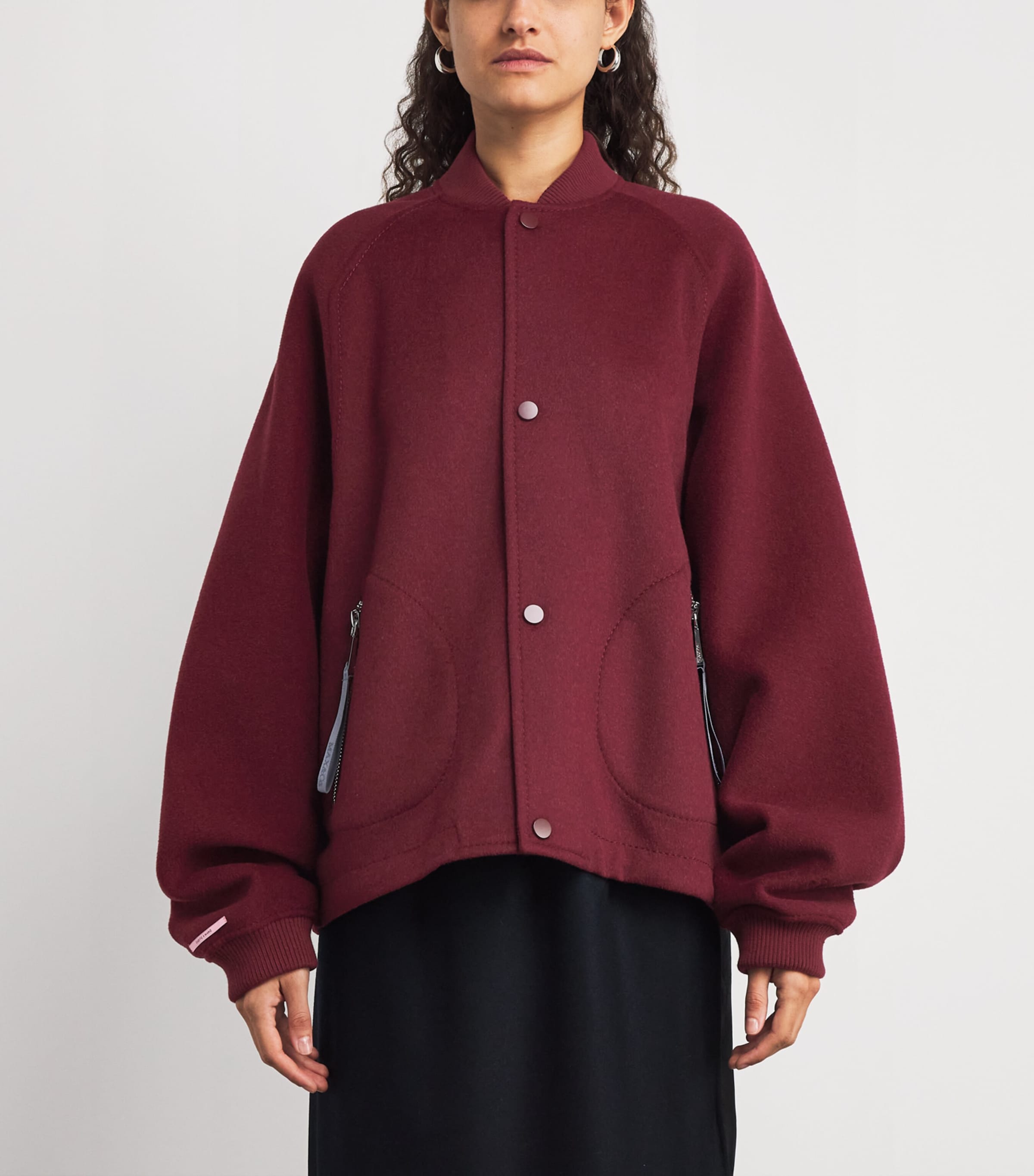 Virgin Wool Bomber Jacket BORDEAUX Image 3