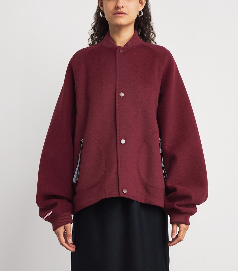 Virgin Wool Bomber Jacket BORDEAUX Image 3