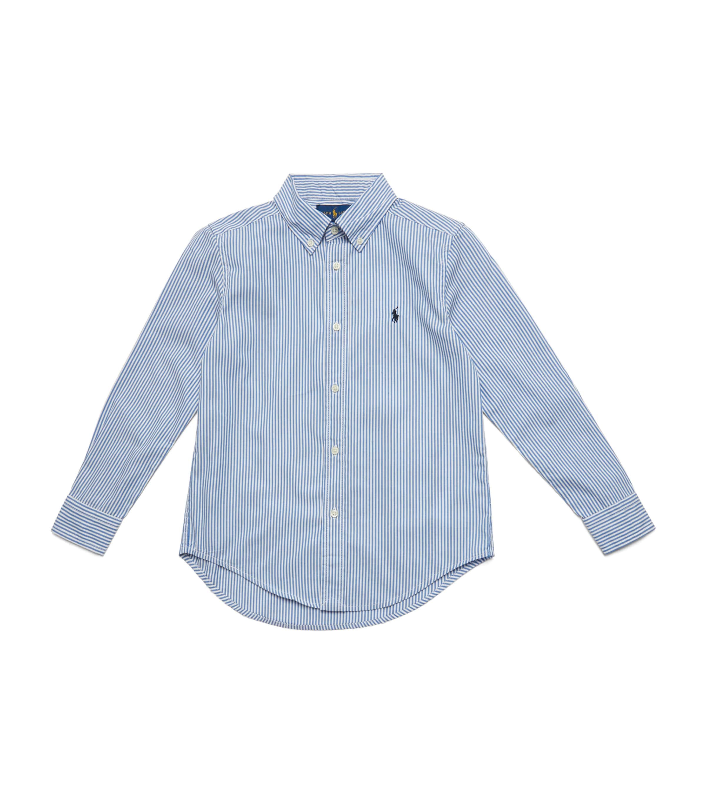 Polo Ralph Lauren Stripe Blake Oxford Shirt In Blue