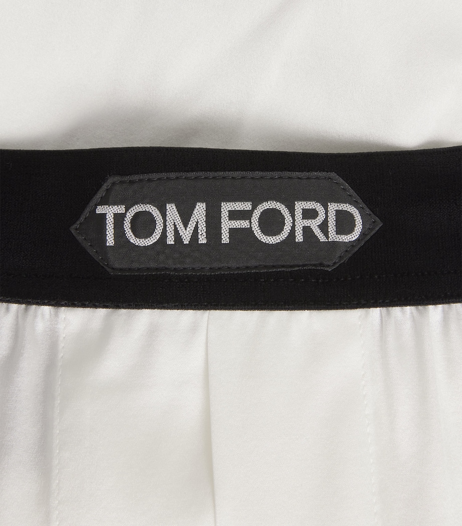 Stretch-Silk Boxer Shorts 100 WHITE Image 5