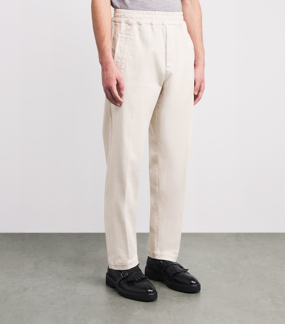 Stretch-Cotton Elasticated Trousers SABBIA Image 3