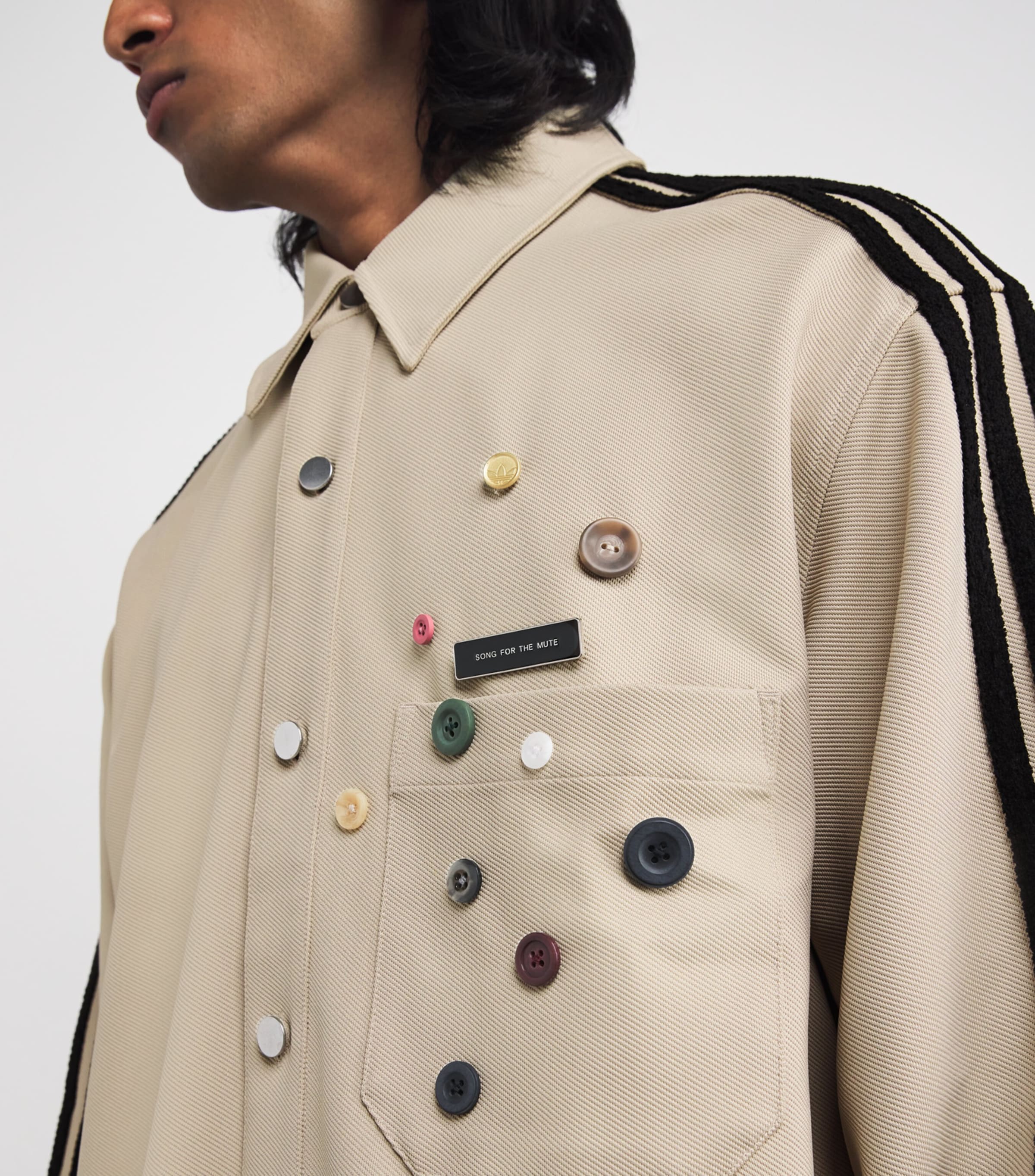 adidas Beige Originals x Song for the Mute Buttoned Shirt | Harrods UK