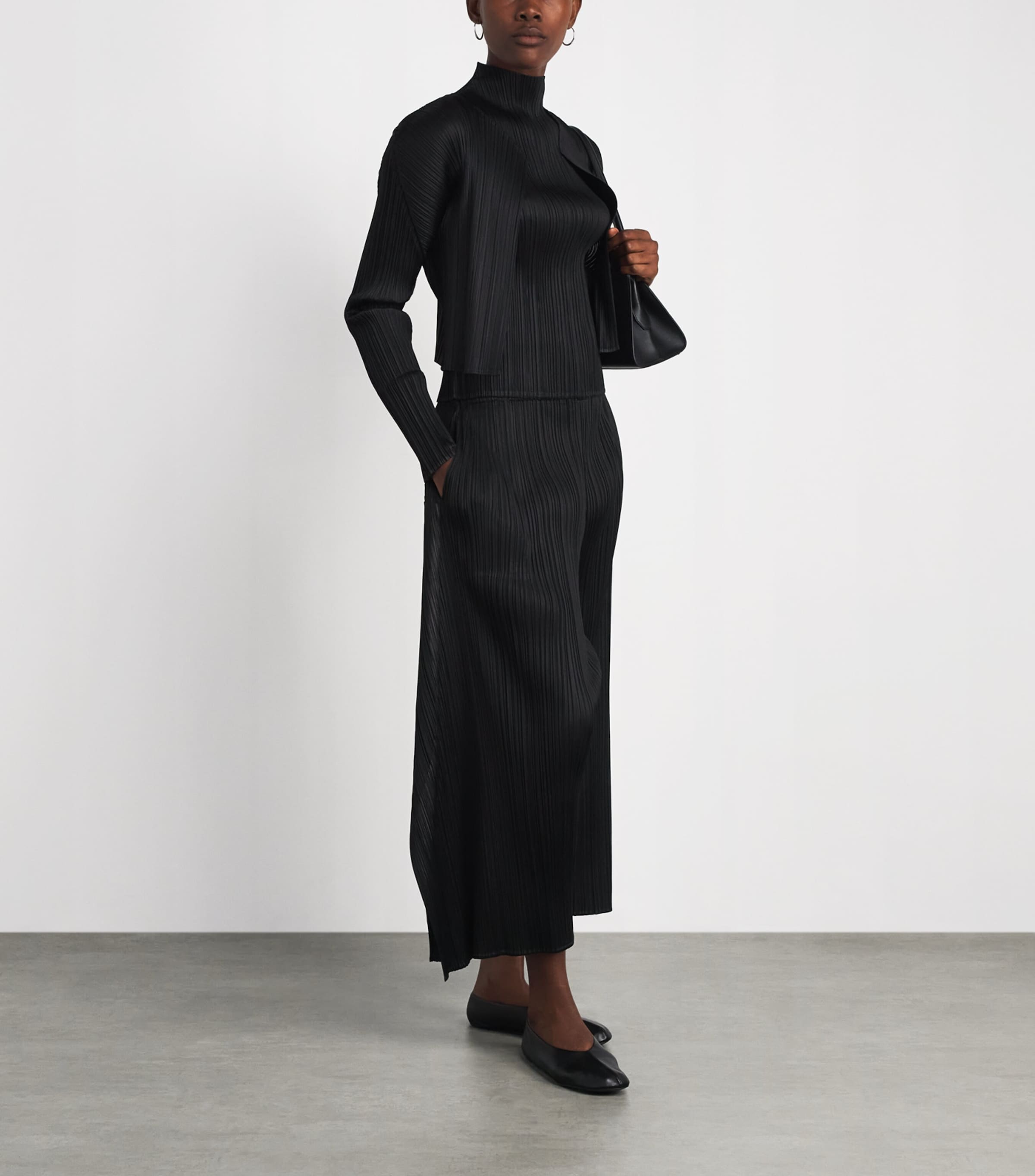 【美品】PLEATS PLEAS A-POC カーディガン ブラック Pleats Please Issey Miyake Black Monthly Colors September Pleated