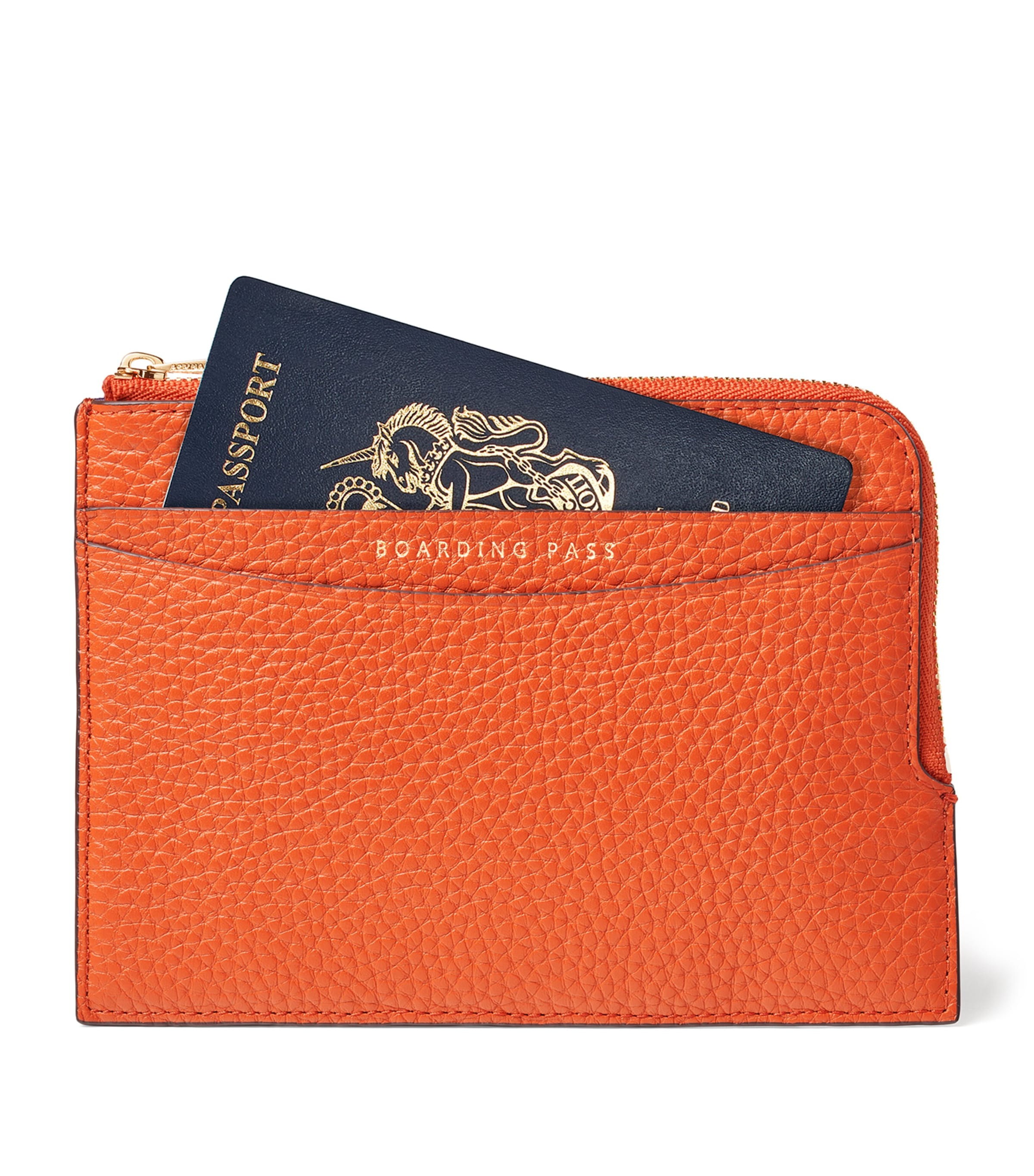 Aspinal Of London Travel Card Holder Orange Image 2