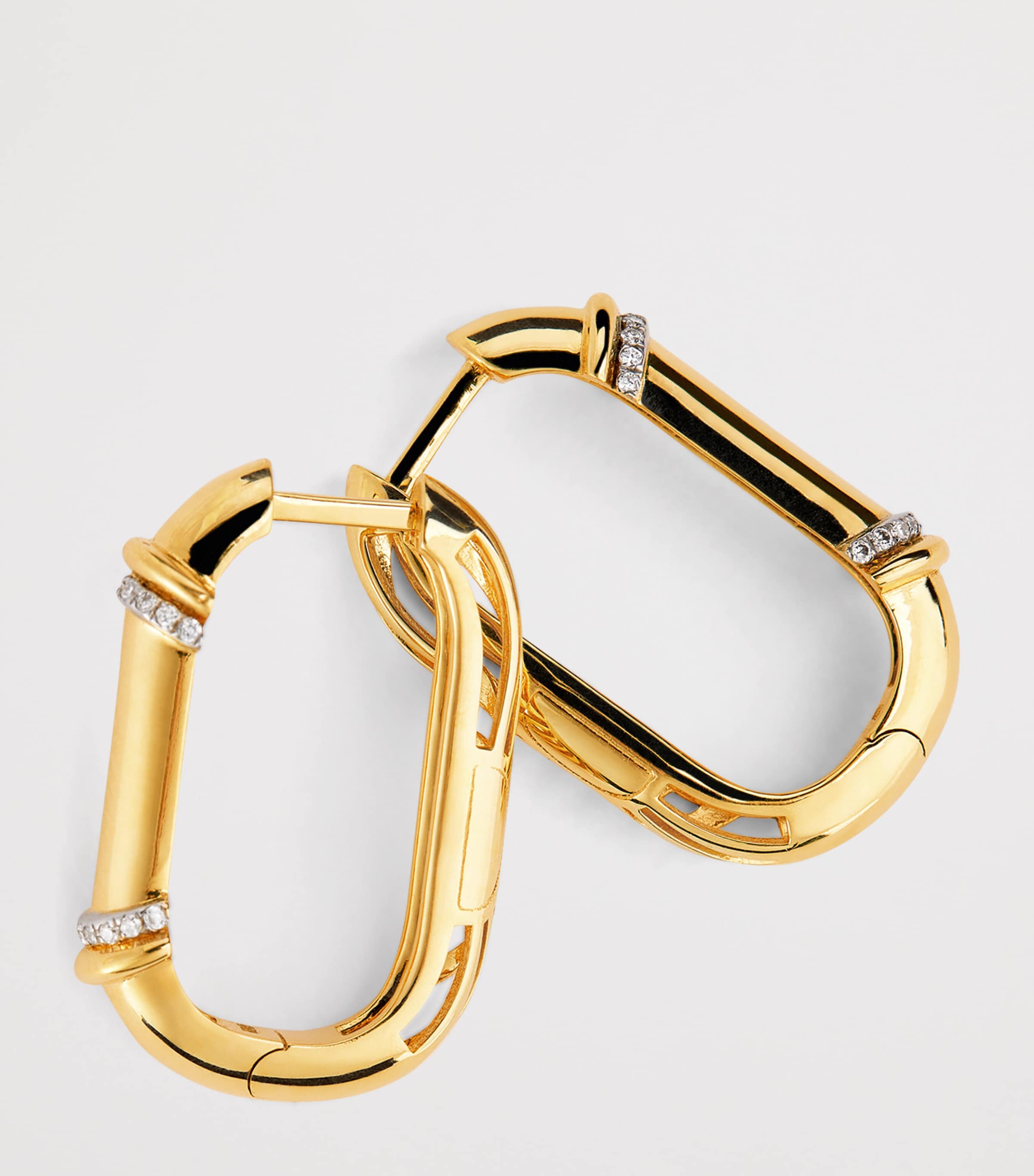 Yellow Gold and Diamond Lot N*93 Buoy Lock Earrings YELLOW GOLD Image 6