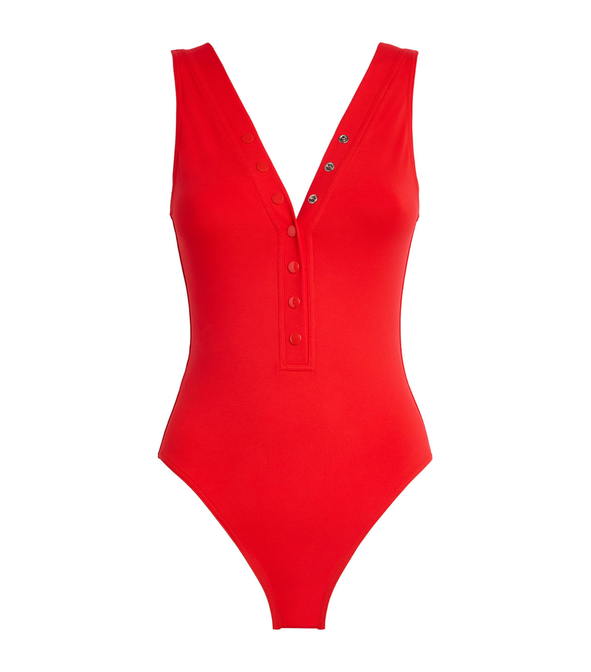 Shop Eres V-neck Icône Swimsuit In Red