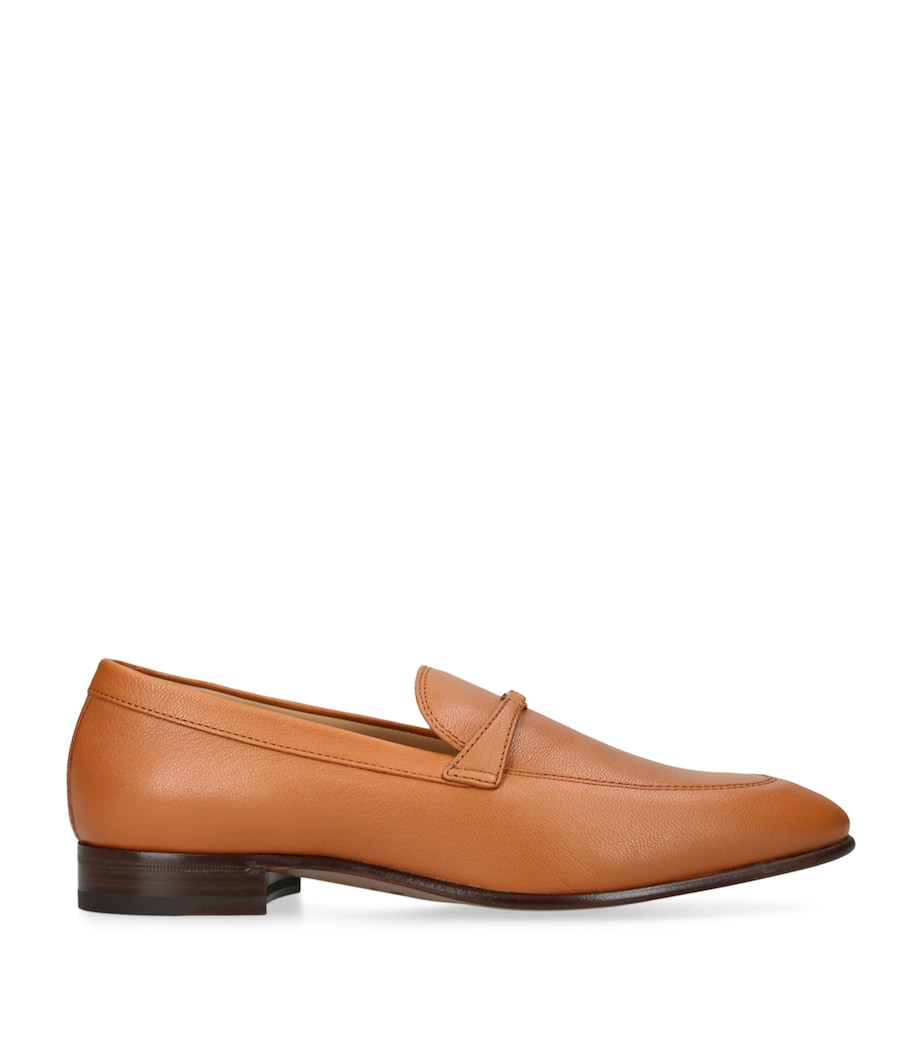 Valentino Garavani Leather Pat VLogo Loafers Tan Image 1