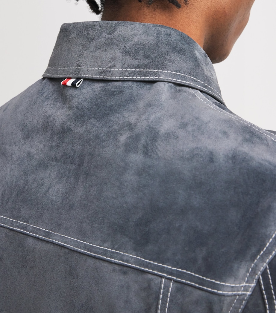 Suede Backstrap Utility Jacket SILVER Image 6